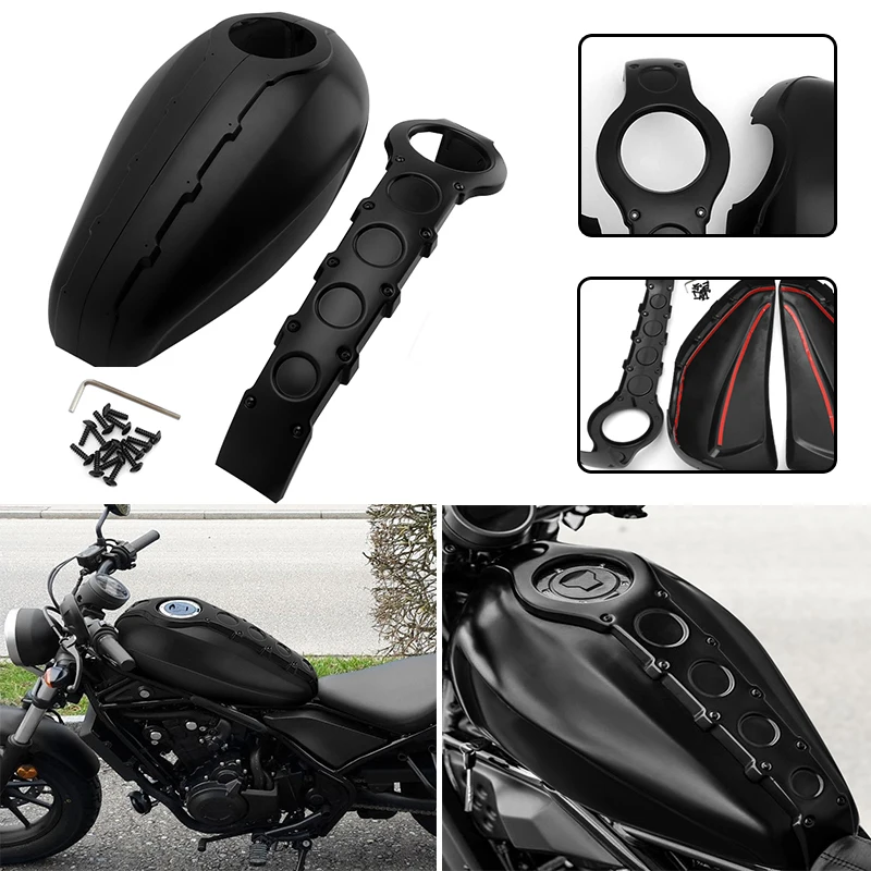 Motorcycle Oil Fuel Gas Tank Cover Full Black Guard Fairing Protector Accessories For Honda Rebel CMX 300 500 CMX500 2017-2022
Motorcycle Oil Fuel Gas Tank Cover Full Black Guard Fairing Protector Accessories For Honda Rebel CMX 300 500 CMX500 2017-2022