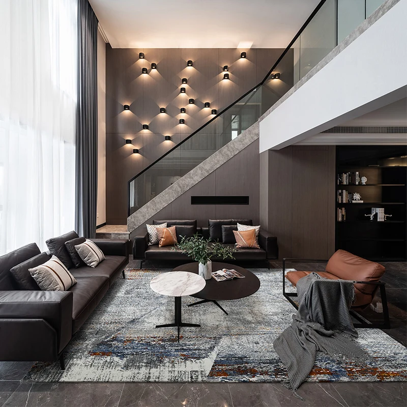 European-Style Dark Gray Printed Smudged Carpet American-Style Abstract Living Room Coffee Table Mat Nordic Light Luxury Bedroom
European-Style Dark Gray Printed Smudged Carpet American-Style Abstract Living Room Coffee Table Mat Nordic Light Luxury Bedroom