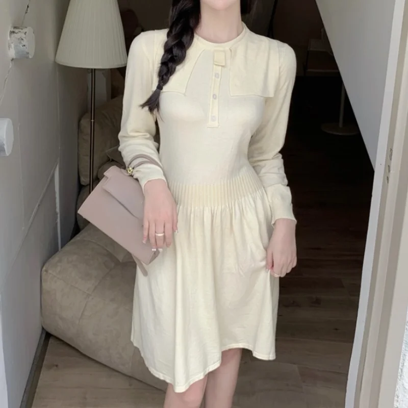 Spring Full Sleeves Black Color Sweater Dress Women Long Sleeve Knitted Y2k Casual Pleated Short Dresses Vestidos Clothing
Spring Full Sleeves Black Color Sweater Dress Women Long Sleeve Knitted Y2k Casual Pleated Short Dresses Vestidos Clothing