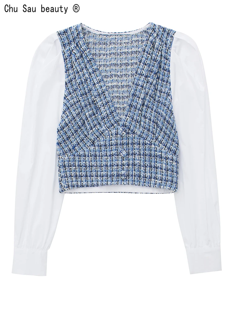 French Vintage 2022 Spring New Women's Street Urban Casual Fashion All-Match Puff Sleeve Textured Stitching Blouse Zipper
French Vintage 2022 Spring New Women's Street Urban Casual Fashion All-Match Puff Sleeve Textured Stitching Blouse Zipper
