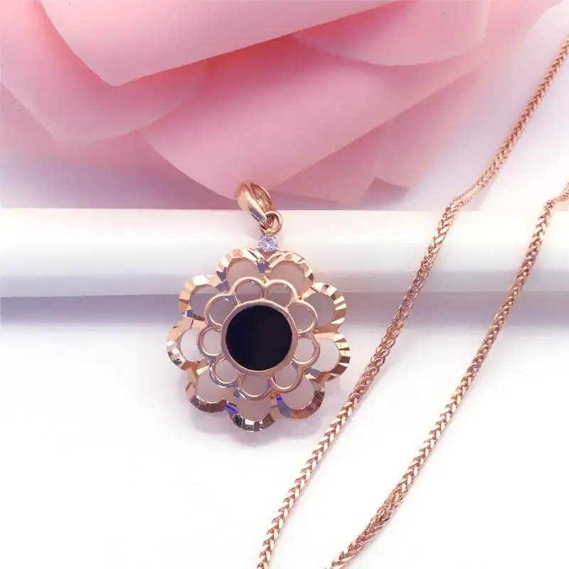 Women's Russian Purple Gold Rose Gold Gold Necklace New Zircon Flower Pendant sterling silver
Women's Russian Purple Gold Rose Gold Gold Necklace New Zircon Flower Pendant sterling silver
