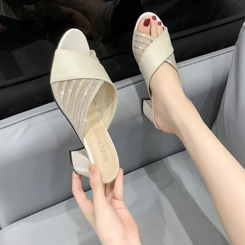 Elegant Open Toe Sandals Female 2022 Summer New Slip-On Casual Slippers LargeRoot Heeled Sandals For Women
Elegant Open Toe Sandals Female 2022 Summer New Slip-On Casual Slippers LargeRoot Heeled Sandals For Women