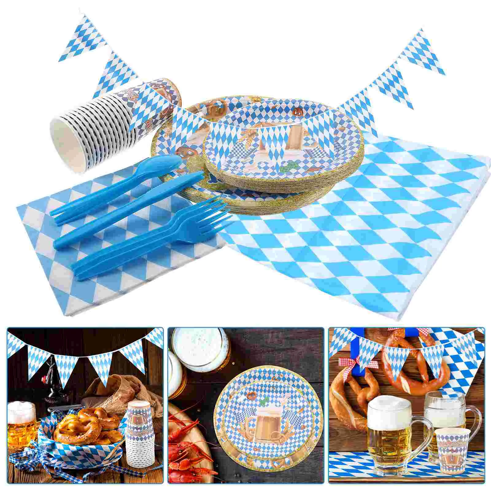 Oktoberfest Paper Tableware Blue Napkin Accessory Trays Suite Fork Party Cup Banner 
Oktoberfest Paper Tableware Blue Napkin Accessory Trays Suite Fork Party Cup Banner