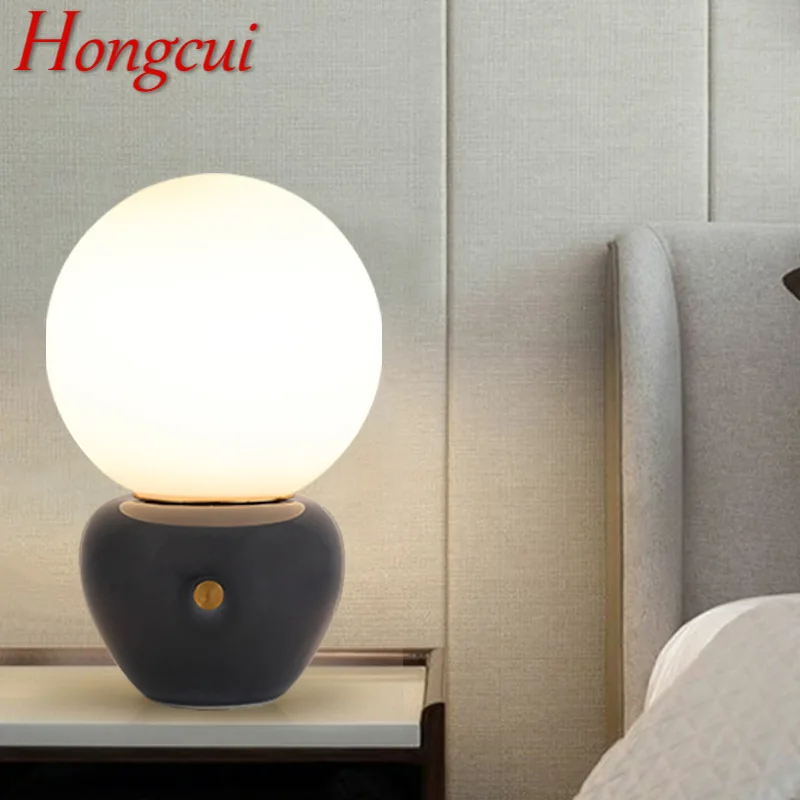 

Hongcui Ceramic Table Lighting Touch Dimmer contemporary LED Nordic Creative Decorative Bedside Lamps