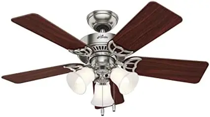 Company 51010 Southern Breeze 42-inch Ceiling Fan with Five Bleached Oak Blades and Frosted Glass Light Kit, White Finish
Company 51010 Southern Breeze 42-inch Ceiling Fan with Five Bleached Oak Blades and Frosted Glass Light Kit, White Finish