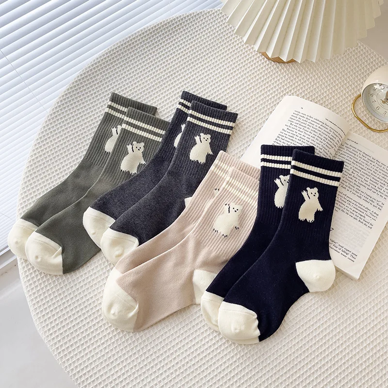 Socks Tide Brand Street Sports Cotton Socks Polar Bear Striped Black Women's Socks Comfortable Soft Cute Animal Cartoon Socks
Socks Tide Brand Street Sports Cotton Socks Polar Bear Striped Black Women's Socks Comfortable Soft Cute Animal Cartoon Socks