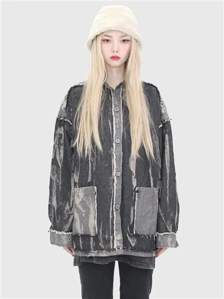 Handmade old denim shirt jacket jacket niche high street ins trend design sense high street retro punk long sleeve tops clothes
Handmade old denim shirt jacket jacket niche high street ins trend design sense high street retro punk long sleeve tops clothes