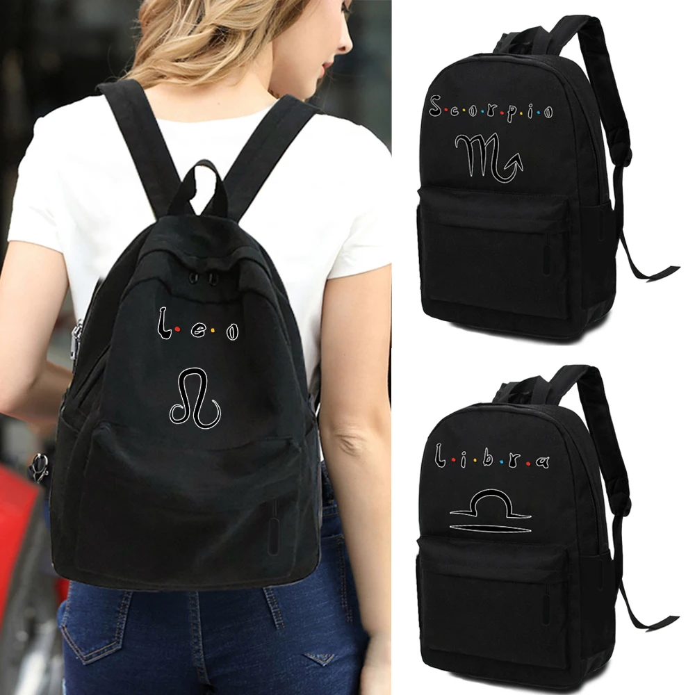 Women Canvas Multifunctional Backpack School Bag for Girls Black Fashion Travel Essential Shoulder Bag 12 Constellation Printing
Women Canvas Multifunctional Backpack School Bag for Girls Black Fashion Travel Essential Shoulder Bag 12 Constellation Printing