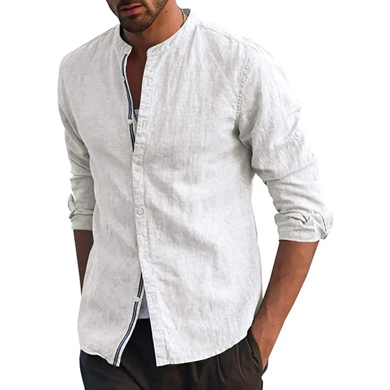 Summer New Mens Vintage Solid Color Shirt Fashion Casual Linen Shirt Long Sleeve Hawaii White Shirts Men Blusas Camisa Masculina
Summer New Mens Vintage Solid Color Shirt Fashion Casual Linen Shirt Long Sleeve Hawaii White Shirts Men Blusas Camisa Masculina