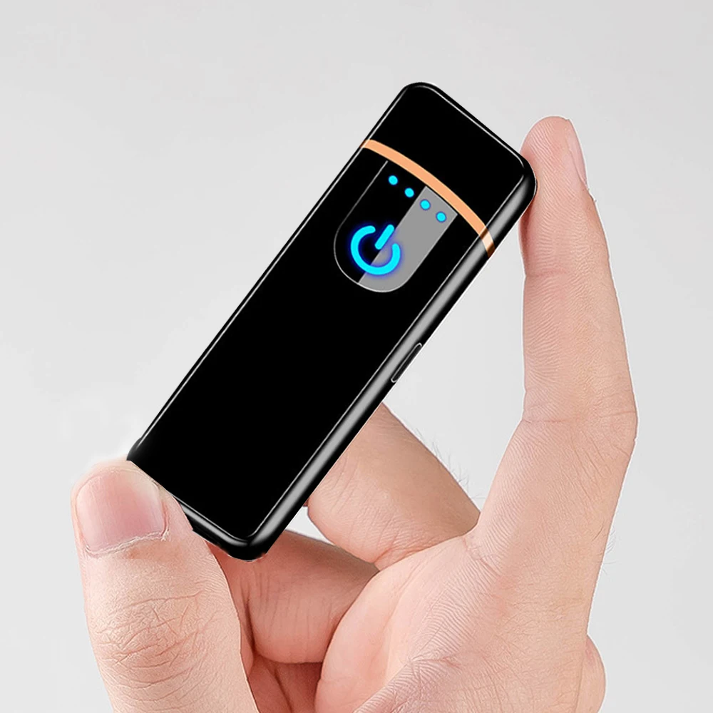 Fingerprint Torch USB Lighter Refillable Windproof Flameless Cigarette Lighters Portable Men Smoker Gadget
Fingerprint Torch USB Lighter Refillable Windproof Flameless Cigarette Lighters Portable Men Smoker Gadget