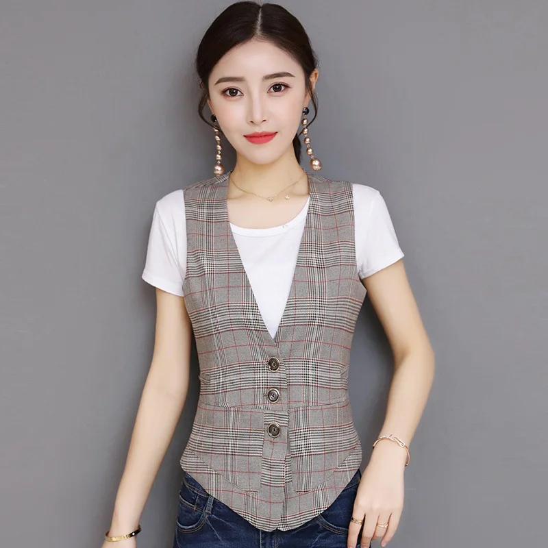 Plaid Vest For Women 2022 Korean Fashion Sleeveless V Neck Suit Vests Oversized Ladies Casual Clothes Slim All Match Jacket Coat
Plaid Vest For Women 2022 Korean Fashion Sleeveless V Neck Suit Vests Oversized Ladies Casual Clothes Slim All Match Jacket Coat