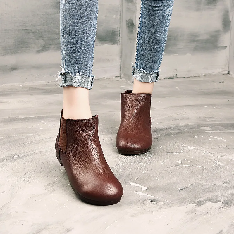 2021 new Leather ankle boots, flat shoes, vintage boots, round head, cowhide shoes, single boots PIAN
2021 new Leather ankle boots, flat shoes, vintage boots, round head, cowhide shoes, single boots PIAN