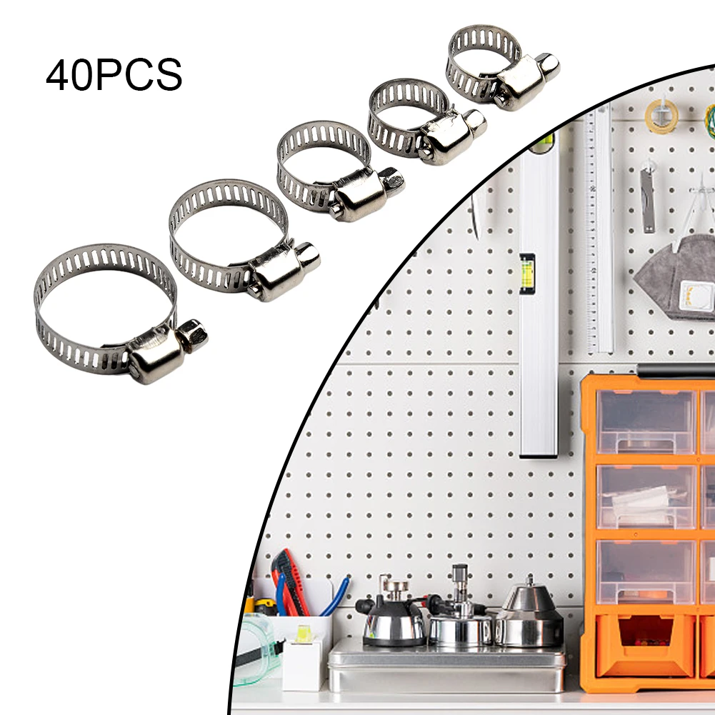 40PCS Hose Clamps Oil Pipe Clamps 8-38mm Stainless Steel Anti-oxidation Clamp Joint Set Home Improvement Building Hardware
40PCS Hose Clamps Oil Pipe Clamps 8-38mm Stainless Steel Anti-oxidation Clamp Joint Set Home Improvement Building Hardware