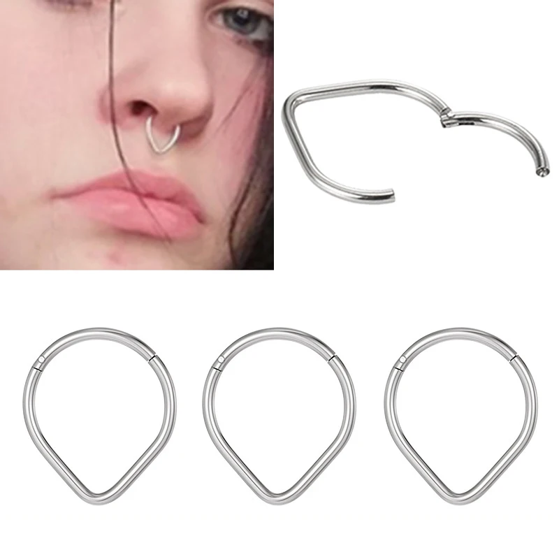 Korean Romantic Water Drop Nose Piercing Earring In Cartilage Women's Jewelry Septum Nose Piercing Stainless Steel Ring
Korean Romantic Water Drop Nose Piercing Earring In Cartilage Women's Jewelry Septum Nose Piercing Stainless Steel Ring