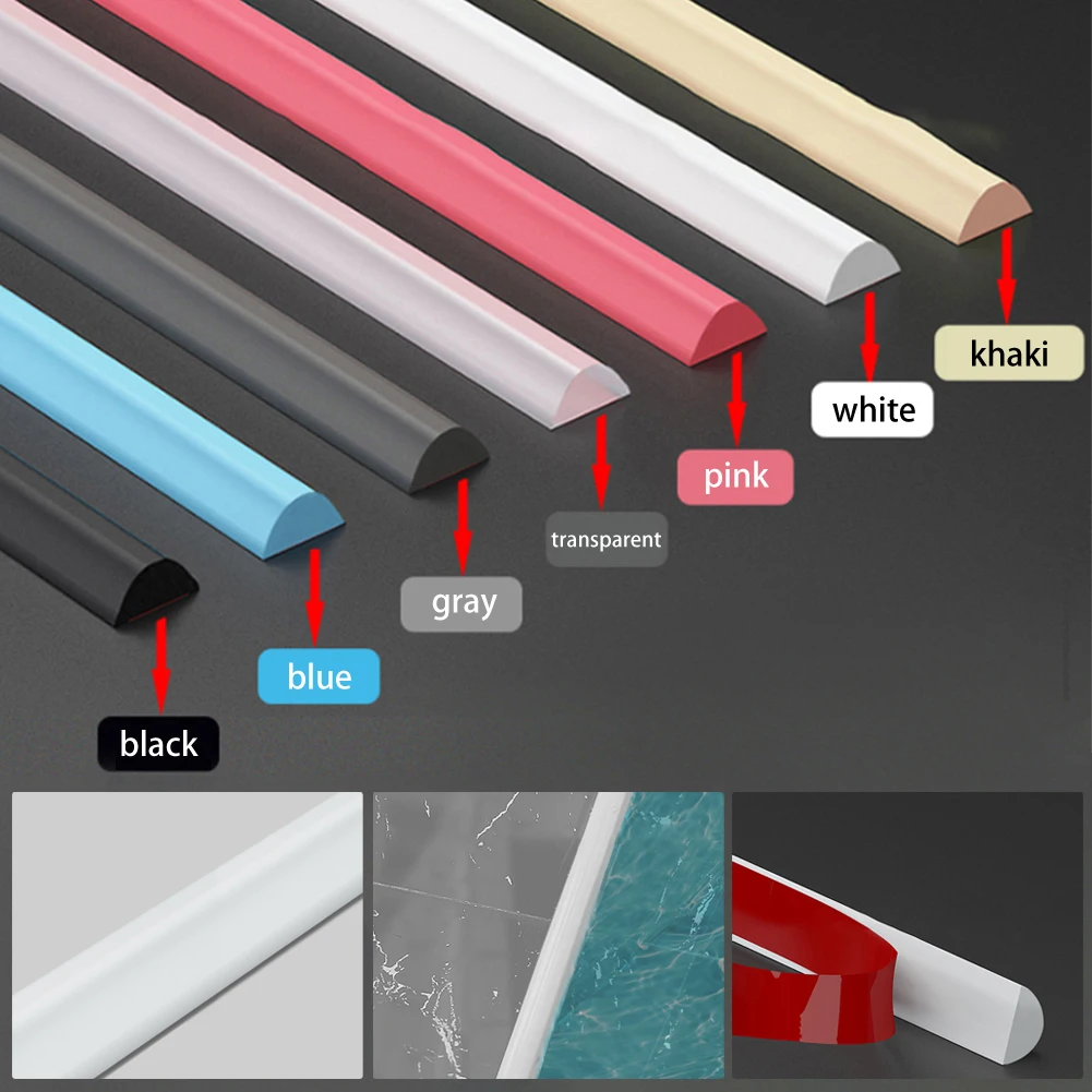 Bathroom Water Stopper Retention Water Barrier Strip Shower Dam Flood Barrier Dry And Wet Separation Blocker Silicone Seal Strip
Bathroom Water Stopper Retention Water Barrier Strip Shower Dam Flood Barrier Dry And Wet Separation Blocker Silicone Seal Strip