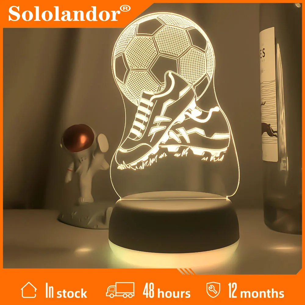 New 3d Illusion Kids Night Light Football 7 Colors Changing Nightlight for Child Bedroom Atmosphere Soccer Room Desk Lamp Gifts
New 3d Illusion Kids Night Light Football 7 Colors Changing Nightlight for Child Bedroom Atmosphere Soccer Room Desk Lamp Gifts