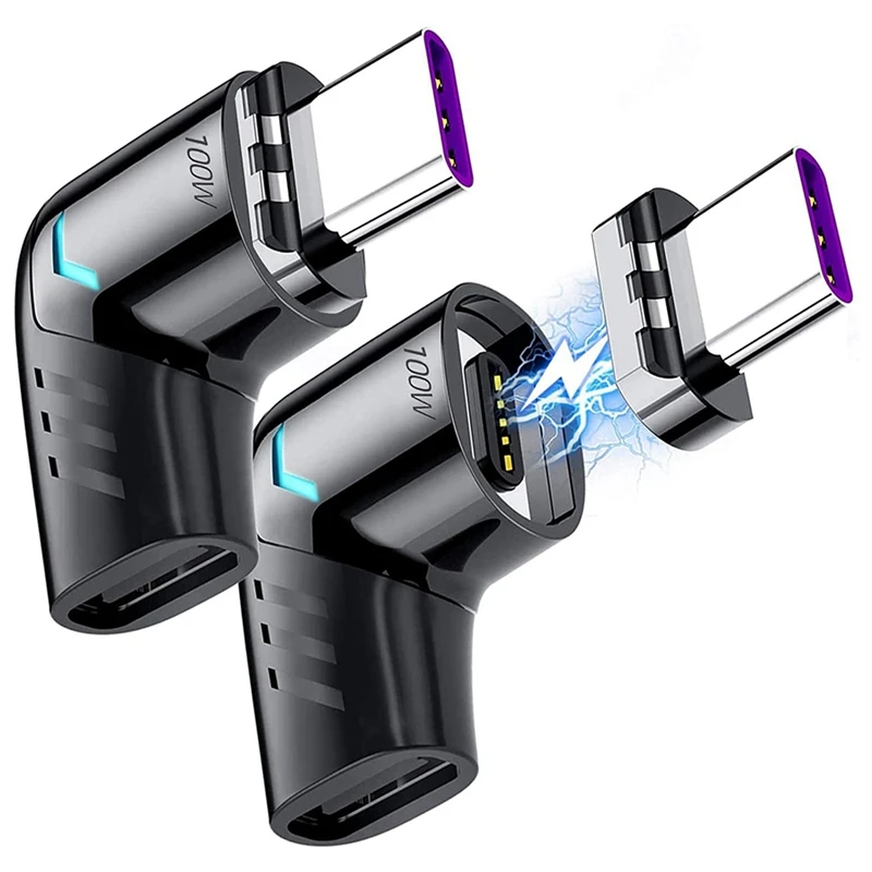 Магнитный адаптер USB C (2 шт.), 5-контактный разъем типа C, поддержка быстрой зарядки USB PD 100 Вт, передача данных 480Mbp/S
Магнитный адаптер USB C (2 шт.), 5-контактный разъем типа C, поддержка быстрой зарядки USB PD 100 Вт, передача данных 480Mbp/S