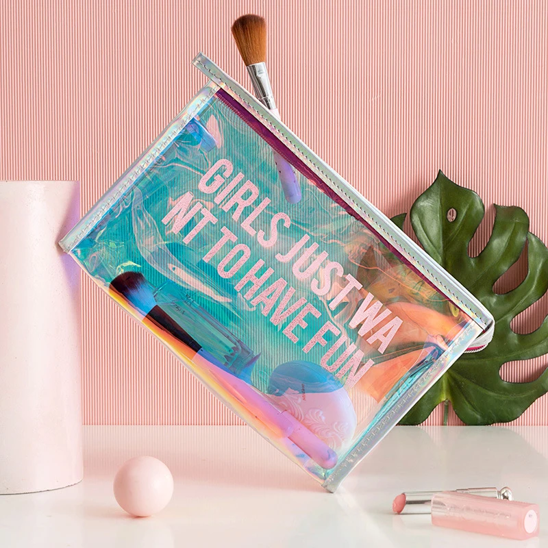 Transparent Laser Cosmetic Bag Zipper Women Waterproof Makeup Case PVC Beauty Make Up Pouch Jelly Lady Organizer Storage Bag
Transparent Laser Cosmetic Bag Zipper Women Waterproof Makeup Case PVC Beauty Make Up Pouch Jelly Lady Organizer Storage Bag