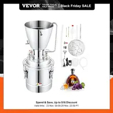 VEVOR 10/50L Alcohol Distiller Alcohol Still with 304 Stainless Steel Tube Brewing Kit for Home Distillery Whisky Wine Brandy
