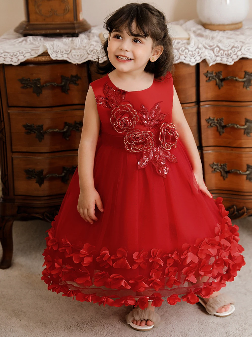 Dreamgirl Red O Neck Lace Applique Flower Girl Dresses Layers Ball Gown SMDL220511020
Dreamgirl Red O Neck Lace Applique Flower Girl Dresses Layers Ball Gown SMDL220511020