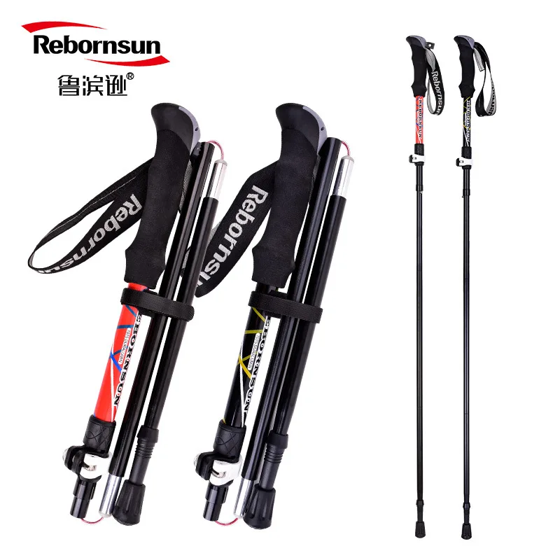 Rebornsun Lightweight Folding Collapsible Quick Lock Trekking Pole Hiking Pole Trail Running Walking Stick Carbon Fiber
Rebornsun Lightweight Folding Collapsible Quick Lock Trekking Pole Hiking Pole Trail Running Walking Stick Carbon Fiber