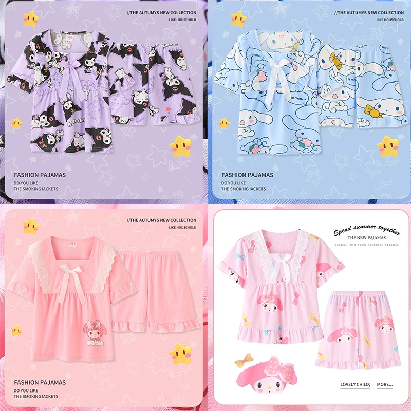 Летняя мультяшная Пижама Sanrio Kuromi My Melody Cinnamoroll с коротким рукавом шорты тонкие дышащие удобные ледяные ощущения
Летняя мультяшная Пижама Sanrio Kuromi My Melody Cinnamoroll с коротким рукавом шорты тонкие дышащие удобные ледяные ощущения