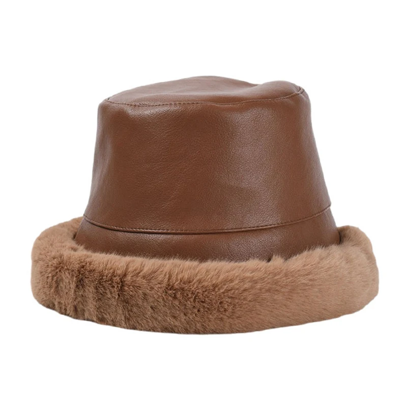 Warm Winter Fur Bucket Hat For Women Fashion Faux Leather Thickene Plush Warm fisherman's Cap Casual Flat Basin Hat Warm
Warm Winter Fur Bucket Hat For Women Fashion Faux Leather Thickene Plush Warm fisherman's Cap Casual Flat Basin Hat Warm