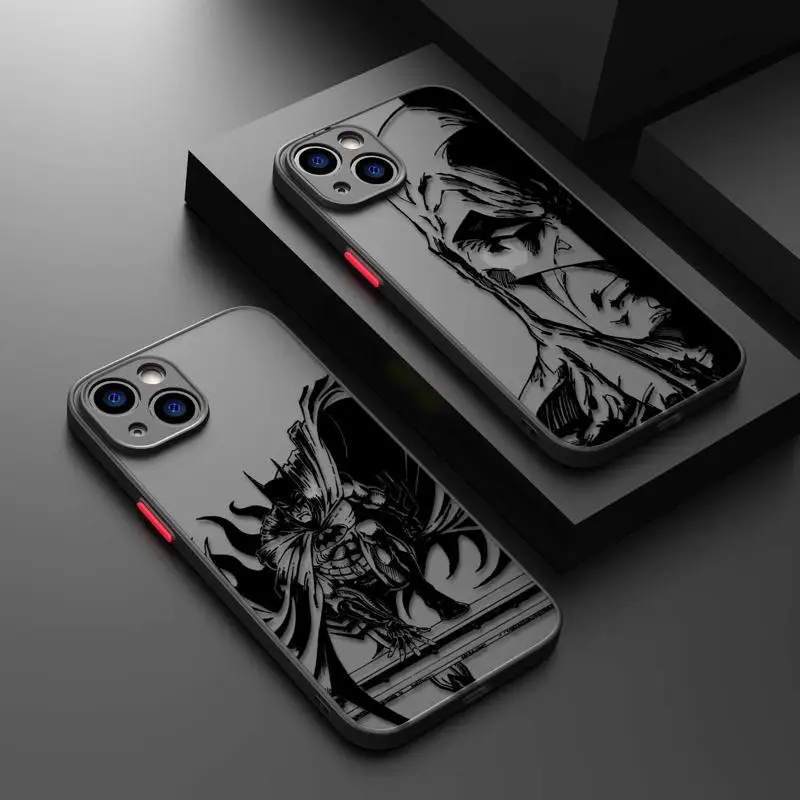 B-Batman S-Superman Head Clear TPU Matte Phone Case For iPhone 11 14 13 12 Pro Max Mini X XR Xs 8 6 7 Plus Silicone Cover
B-Batman S-Superman Head Clear TPU Matte Phone Case For iPhone 11 14 13 12 Pro Max Mini X XR Xs 8 6 7 Plus Silicone Cover
