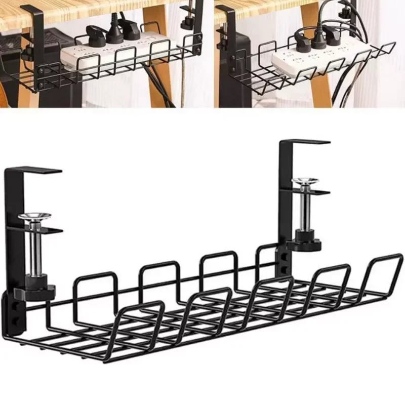 Under Table Storage Rack Wire Organizer Cable Management Tray Desk Socket Holder Iron Shelves Storage Racks Movable Organizer
Under Table Storage Rack Wire Organizer Cable Management Tray Desk Socket Holder Iron Shelves Storage Racks Movable Organizer