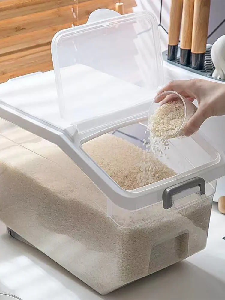 10KG Rice Storage Box Rice Dispenser Grain Storage Moisture-Proof Sealed Cereal Rice Bucket Pet Food Container Kitchen Organizer
10KG Rice Storage Box Rice Dispenser Grain Storage Moisture-Proof Sealed Cereal Rice Bucket Pet Food Container Kitchen Organizer