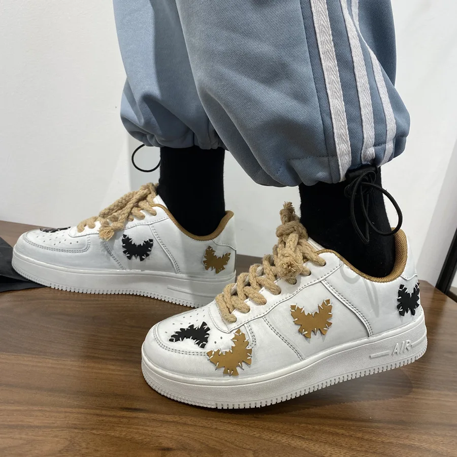 Hong Kong Style Casual White Shoes Ins Wind Hemp Rope Niche Design Casual Shoes Retro Butterfly Old Shoes Men And Women Tide
Hong Kong Style Casual White Shoes Ins Wind Hemp Rope Niche Design Casual Shoes Retro Butterfly Old Shoes Men And Women Tide