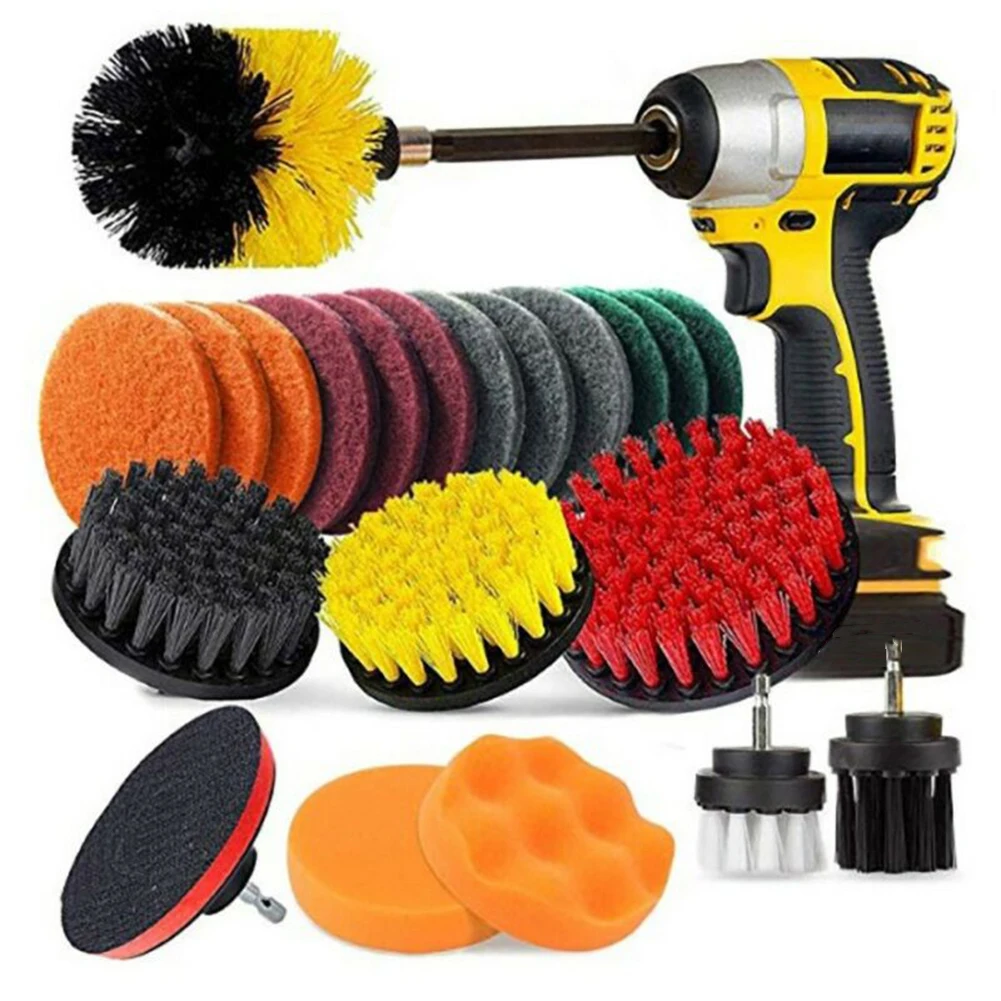 Scouring Pads 22pcs Power Scrubber Brush Set Cleaning Bathroom Kitchen Tile Cordless Drill Kit Cleaning Projects Indoor
Scouring Pads 22pcs Power Scrubber Brush Set Cleaning Bathroom Kitchen Tile Cordless Drill Kit Cleaning Projects Indoor