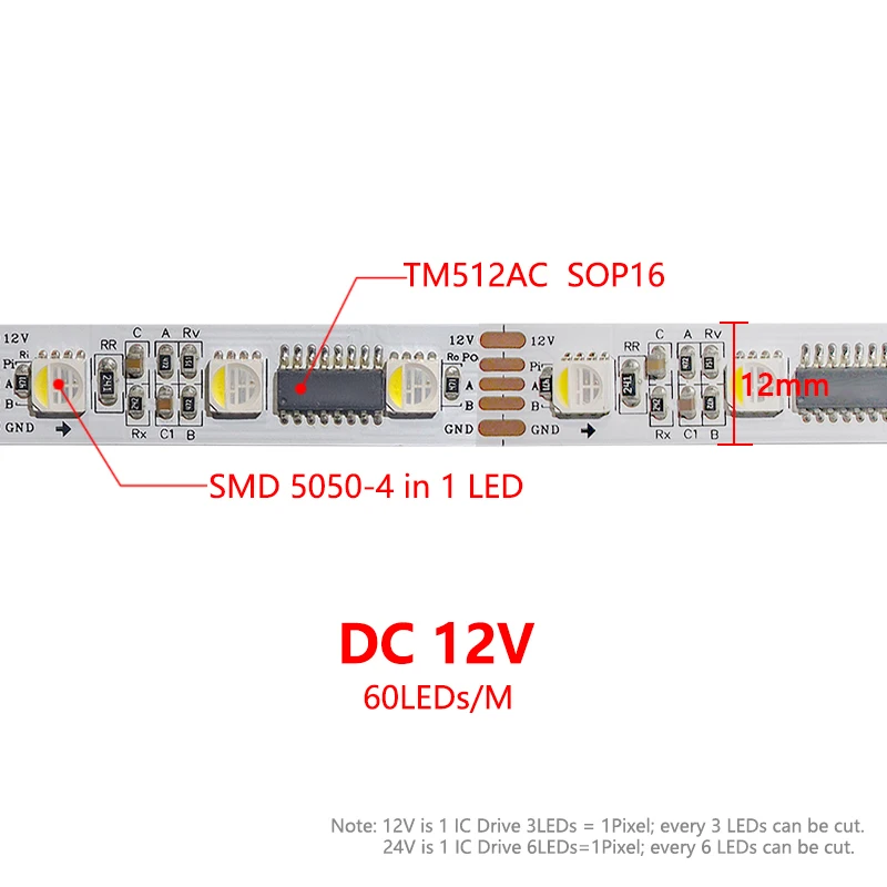 DMX512 адресная светодиодная лента Teopek 5м RGBW RGBWW
DMX512 адресная светодиодная лента Teopek 5м RGBW RGBWW