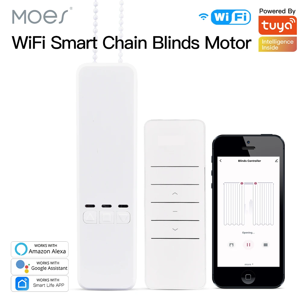 Моторизованный умный двигатель Moes Smart, Tuya WiFi с дистанционным управлением и затвором, работает с Alexa/Google Home
Моторизованный умный двигатель Moes Smart, Tuya WiFi с дистанционным управлением и затвором, работает с Alexa/Google Home