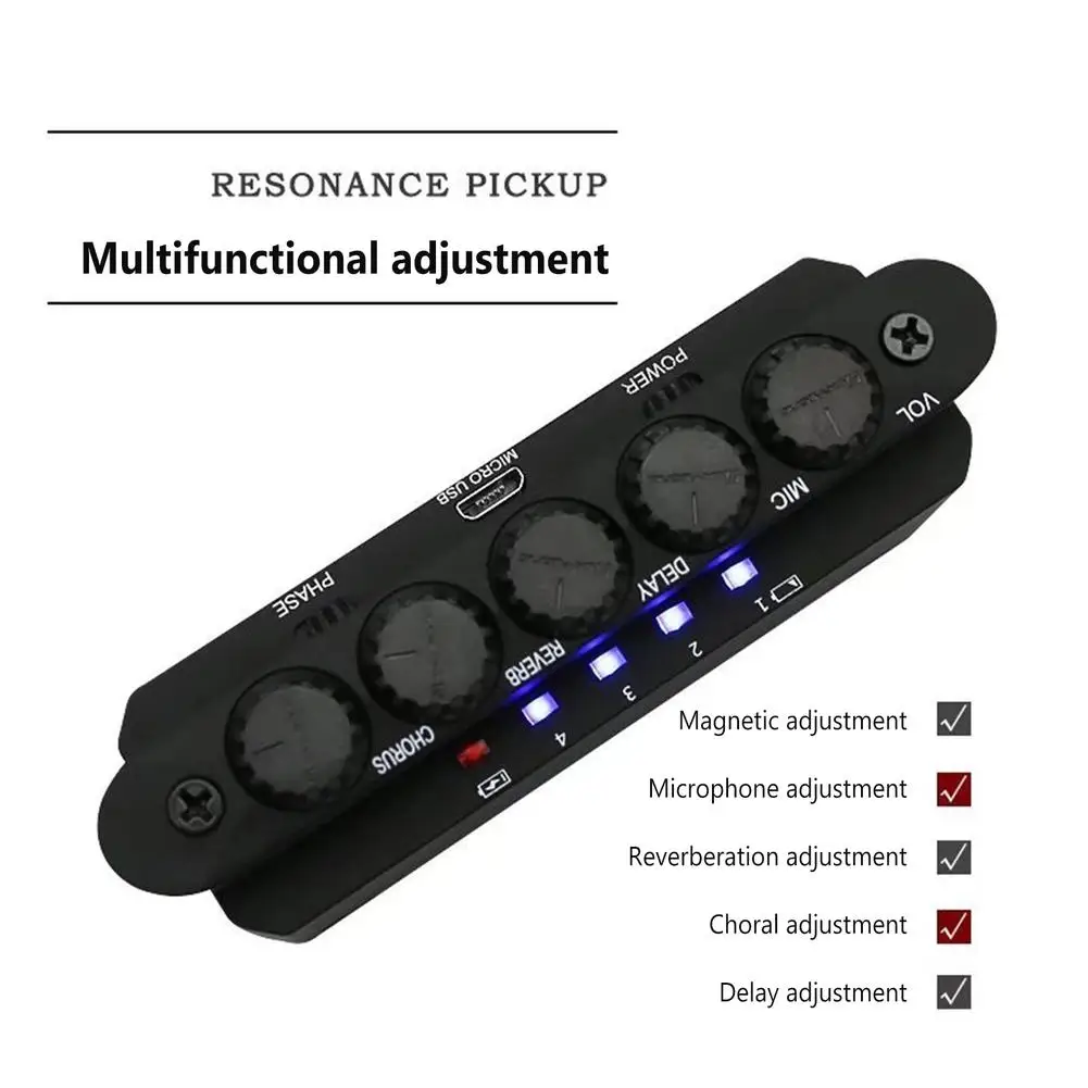 Звукосниматель Skysonic R2 для акустической гитары с магнитным/микрофоном/задержкой/реверберацией/звукоснимателем с регулировкой хора
Звукосниматель Skysonic R2 для акустической гитары с магнитным/микрофоном/задержкой/реверберацией/звукоснимателем с регулировкой хора