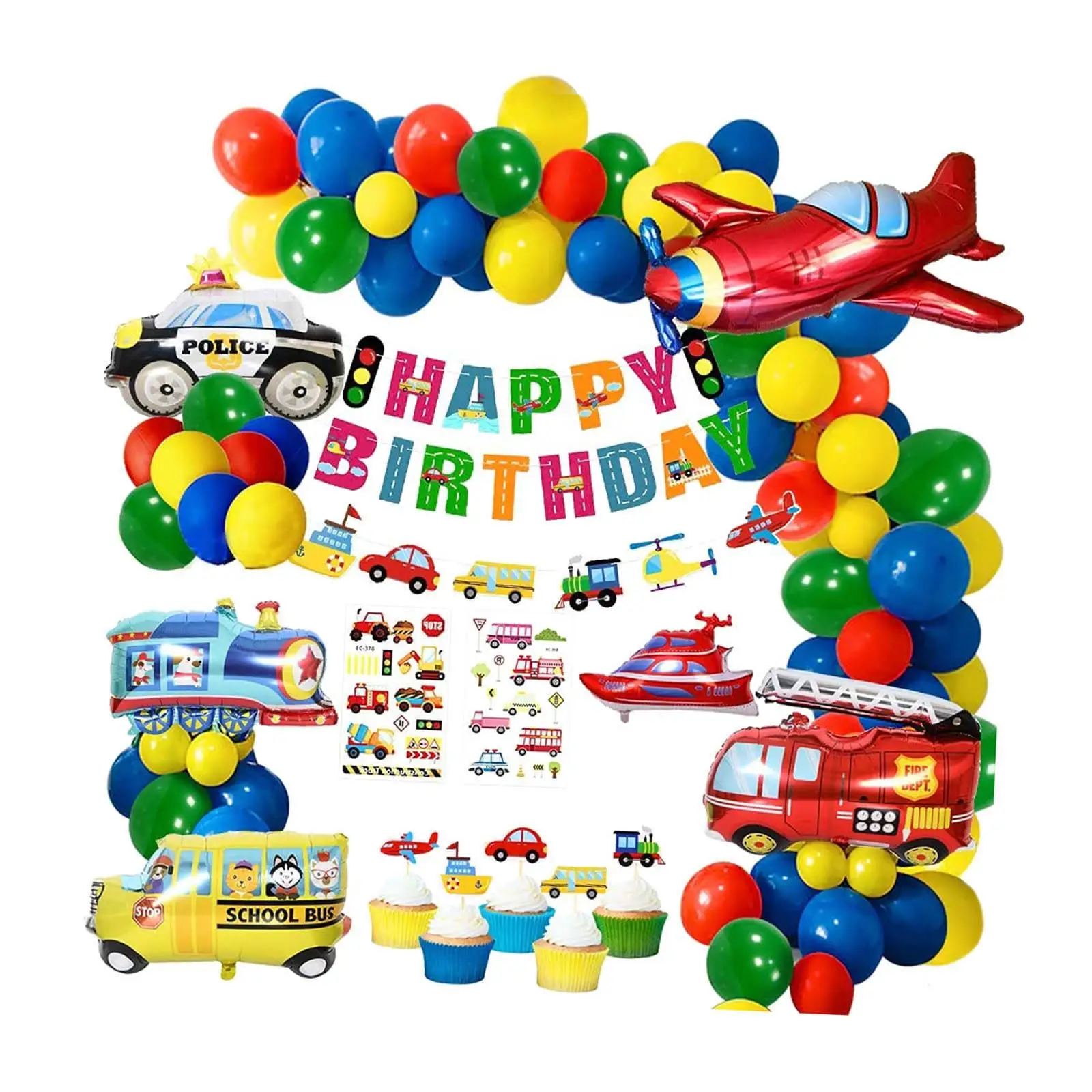 Transportation Birthday Party Supplies Traffic Birthday Balloon Cars Theme Party Decor Banner Garland for Themed Party Boys Kids
Transportation Birthday Party Supplies Traffic Birthday Balloon Cars Theme Party Decor Banner Garland for Themed Party Boys Kids
