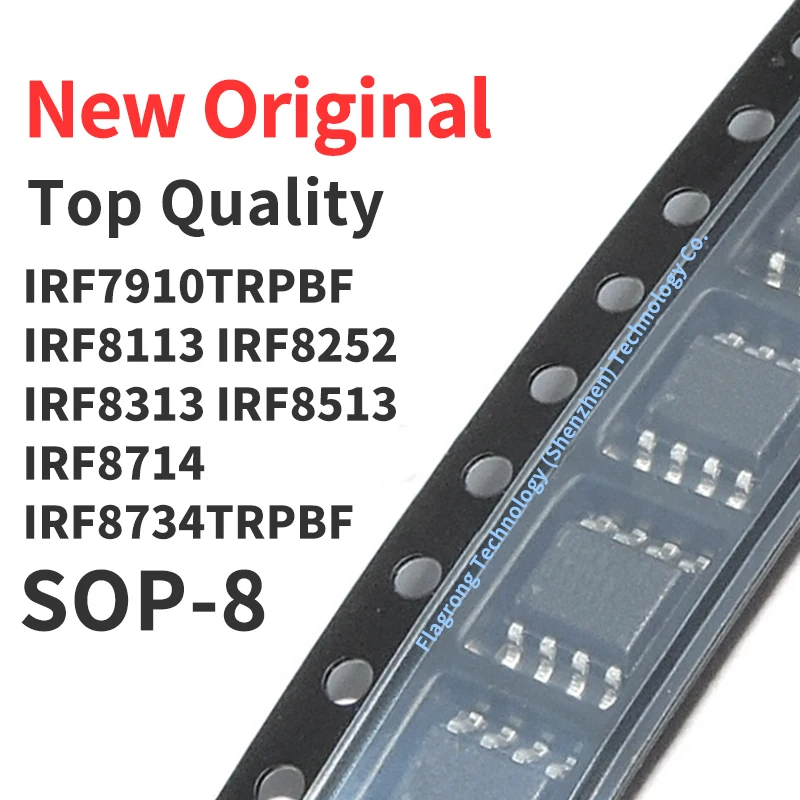 

Чип IRF7910TRPBF IRF8113 IRF8252 IRF8313 IRF8513 IRF8714 TRPBF IRF8734TRPBF SOP-8, новый оригинальный чип IC, 10 шт.