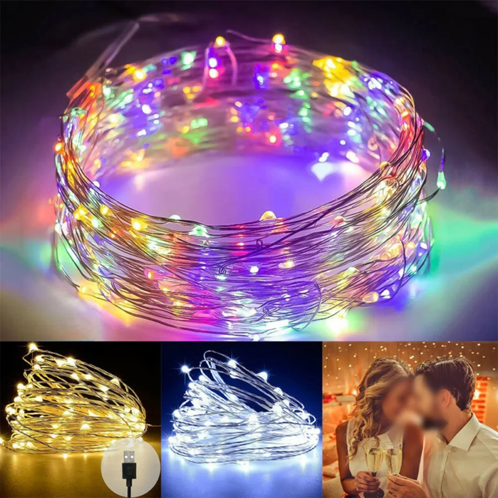 10M USB LED String Lights Copper Silver Wire Garland Light Waterproof Fairy Lights For Christmas Wedding Party Decoration
10M USB LED String Lights Copper Silver Wire Garland Light Waterproof Fairy Lights For Christmas Wedding Party Decoration