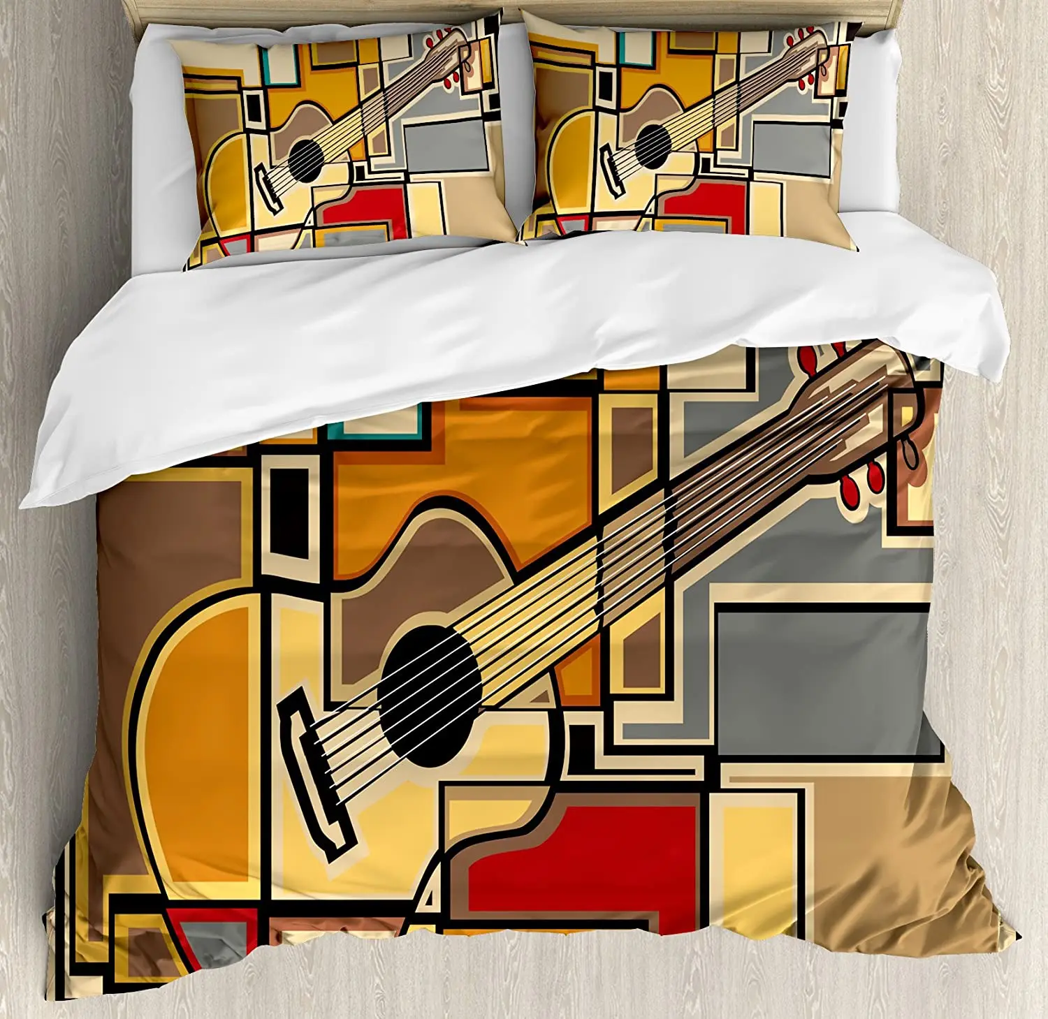 Music Bedding Set Funky Fractal Geometric Square Shaped Bac 3pcs Duvet Cover Set Bed Set Quilt Cover Pillow Case Comforter Cover
Music Bedding Set Funky Fractal Geometric Square Shaped Bac 3pcs Duvet Cover Set Bed Set Quilt Cover Pillow Case Comforter Cover
