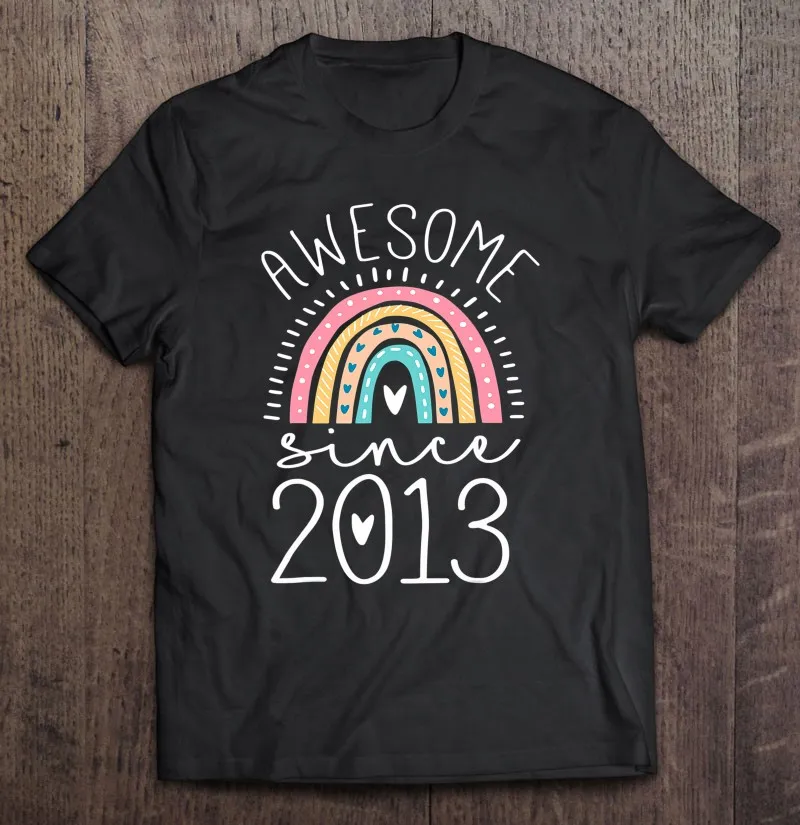 Потрясающая с 2013 года 9 дней рождения радужные подарки Рожденный в 2013 Ver2 футболка для мужчин винтажные мужские футболки Мужская футболка гр...
Потрясающая с 2013 года 9 дней рождения радужные подарки Рожденный в 2013 Ver2 футболка для мужчин винтажные мужские футболки Мужская футболка гр...