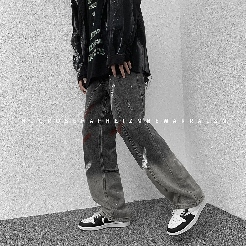 2021 мужские повседневные брюки в стиле High Street, мужские прямые брюки-карго с карманами, джинсы черного/синего цвета, байкерские джинсовые брюки
2021 мужские повседневные брюки в стиле High Street, мужские прямые брюки-карго с карманами, джинсы черного/синего цвета, байкерские джинсовые брюки