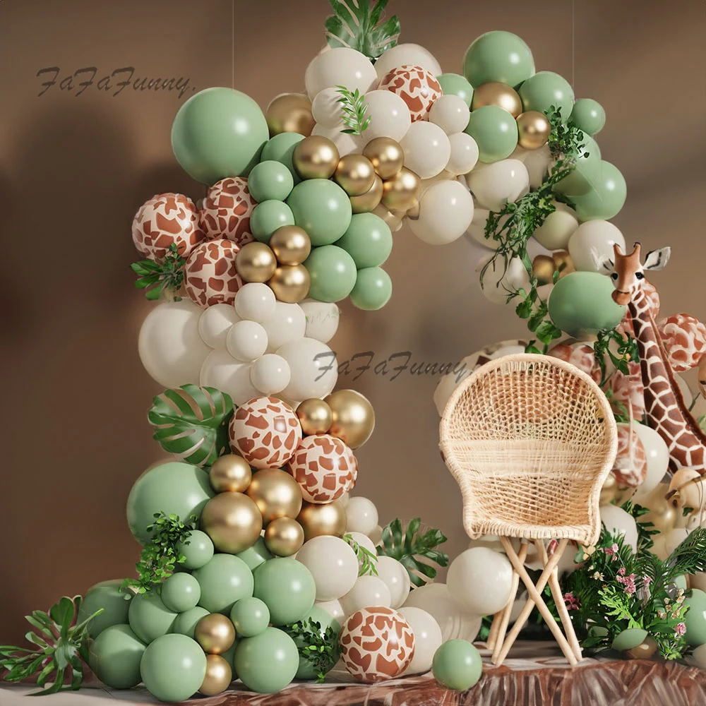 Jungle Safari Green Balloon Garland Arch Kit Kids Birthday Party Supplies Deer Pattern Gold Latex Ballons Baby Shower Decoration
Jungle Safari Green Balloon Garland Arch Kit Kids Birthday Party Supplies Deer Pattern Gold Latex Ballons Baby Shower Decoration