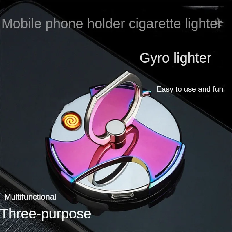 Metal windproof lighter, cool USB cigarette lighter, mobile phone holder, LED fidget spinner decompression toy Christmas gift
Metal windproof lighter, cool USB cigarette lighter, mobile phone holder, LED fidget spinner decompression toy Christmas gift