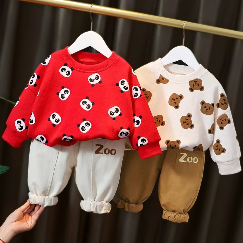 Baby Boys Girls Spring Autumn Clothing Set Children's Cartoon Animal Print Casual Long Sleeve Suits Costumes For Toddlers 2023
Baby Boys Girls Spring Autumn Clothing Set Children's Cartoon Animal Print Casual Long Sleeve Suits Costumes For Toddlers 2023