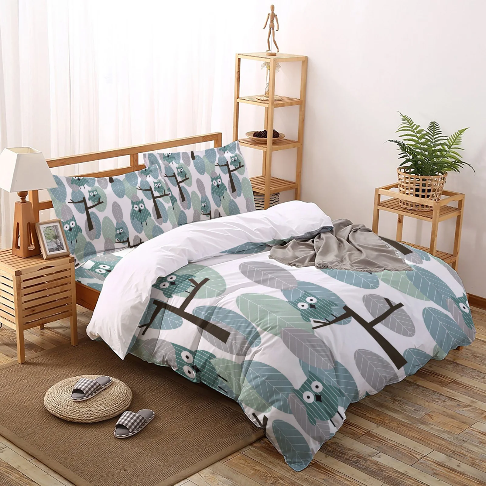 Leaves Owl Green Comforter Bedding Sets Bed Linen Pillowcase Bedroom Decoration Duvet Cover
Leaves Owl Green Comforter Bedding Sets Bed Linen Pillowcase Bedroom Decoration Duvet Cover