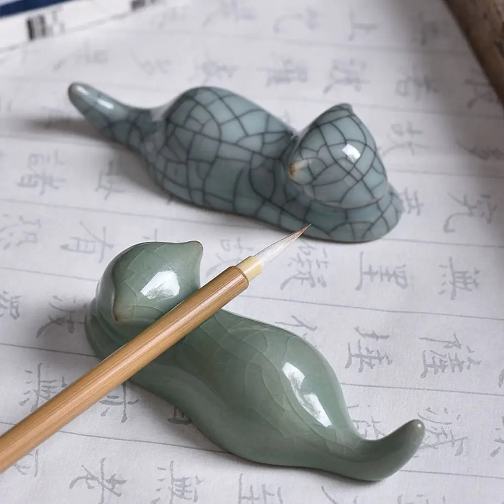 Supplies Cat Kitty Penmanship Calligraphy Pen Holder For Watercolor Ink Painting Ceramic Pen Rest Writing Brush Holder
Supplies Cat Kitty Penmanship Calligraphy Pen Holder For Watercolor Ink Painting Ceramic Pen Rest Writing Brush Holder