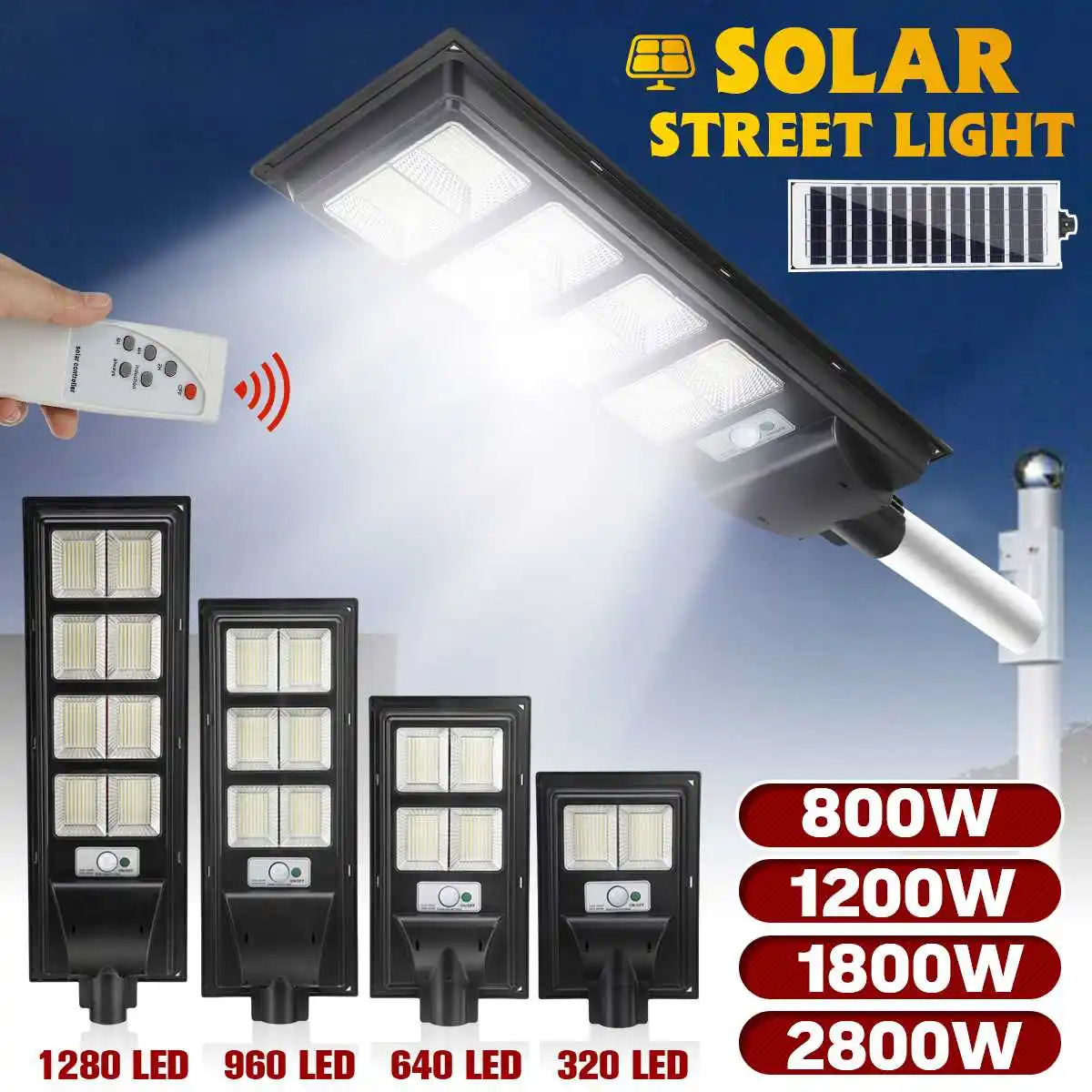 1280LED/960LED/640LED Solar LED Light Outdoor Waterproof Street light Solar Led Lights Outdoor Lighting For Outdoor Garden
1280LED/960LED/640LED Solar LED Light Outdoor Waterproof Street light Solar Led Lights Outdoor Lighting For Outdoor Garden