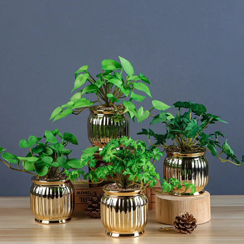 1 Pot Artificial Metal Flower Bonsai Ornament Home Decoration Living Room Green Plant Fake Flower Pot
1 Pot Artificial Metal Flower Bonsai Ornament Home Decoration Living Room Green Plant Fake Flower Pot