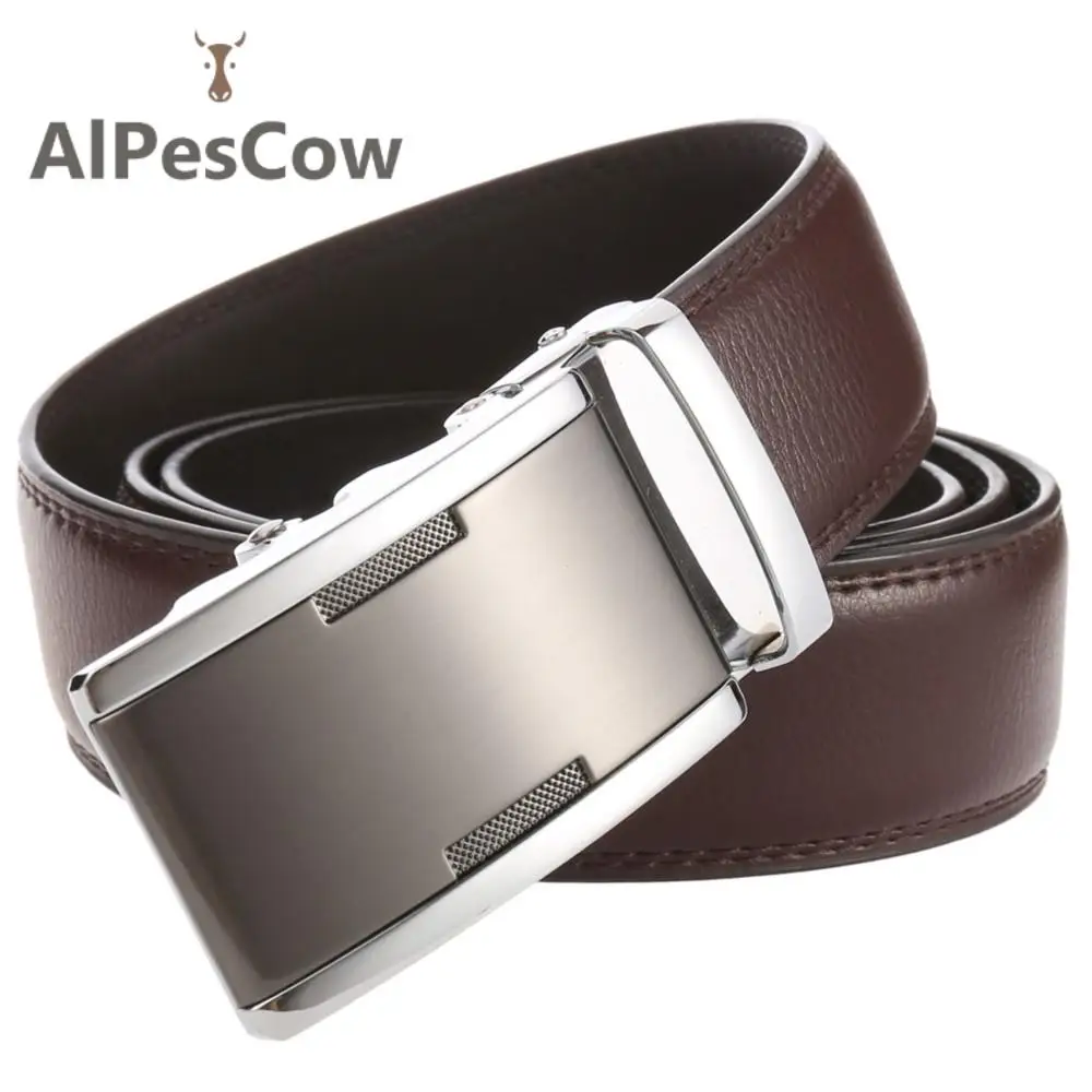 Genuine Leather Belt for Men 100% Alps Cowhide Ratchet Belt Male Men's Jeans Luxury Designer Casual High Quality Waistband Brand
Genuine Leather Belt for Men 100% Alps Cowhide Ratchet Belt Male Men's Jeans Luxury Designer Casual High Quality Waistband Brand