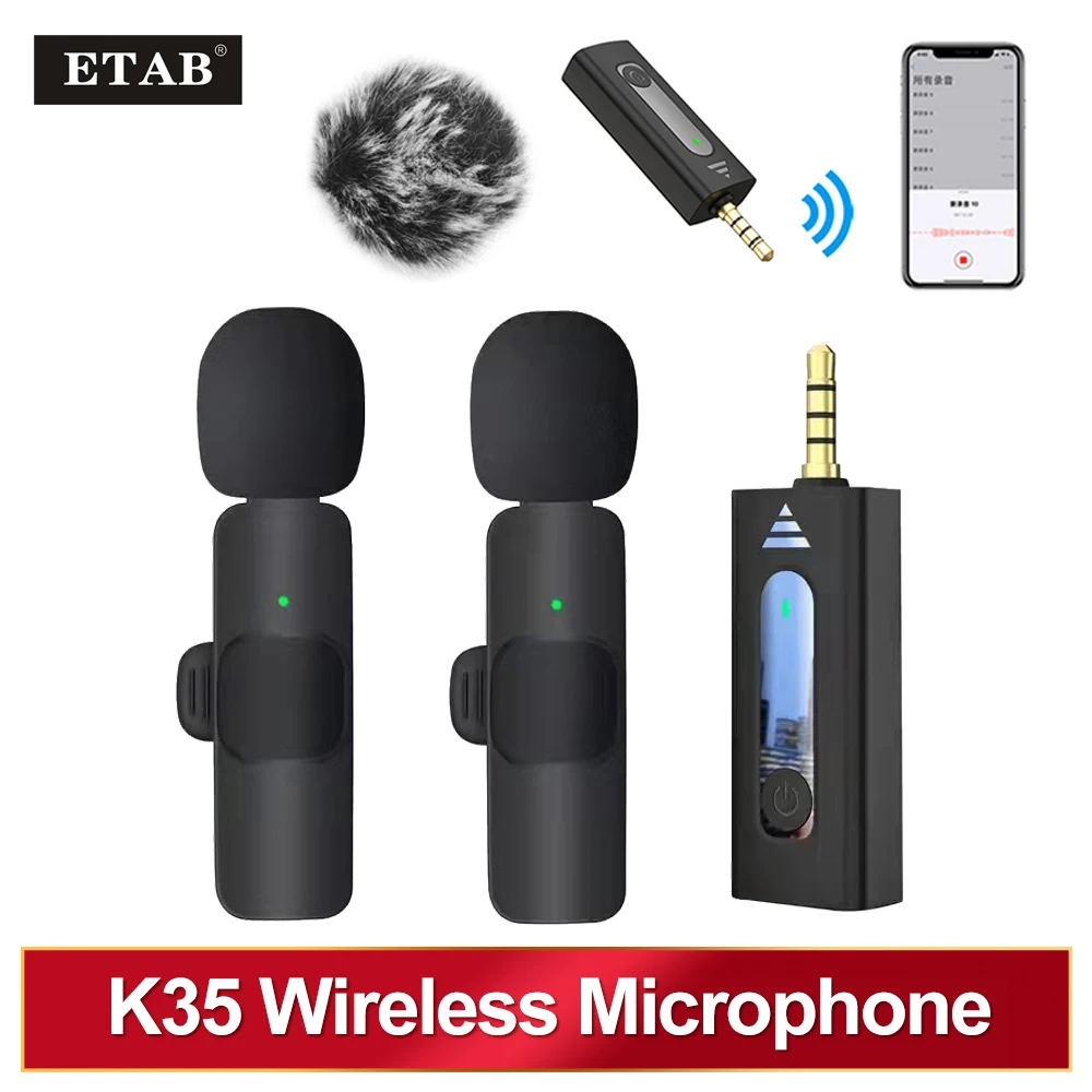 Wireless 3.5mm Lavalier Lapel Microphone Omnidirectional Condenser Mic for Camera Speaker Smartphone,Recording Mic for Youtube
Wireless 3.5mm Lavalier Lapel Microphone Omnidirectional Condenser Mic for Camera Speaker Smartphone,Recording Mic for Youtube
